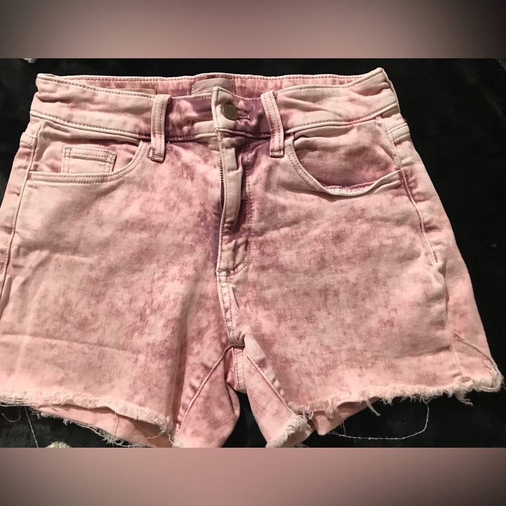 Maroon Bleached Shorts